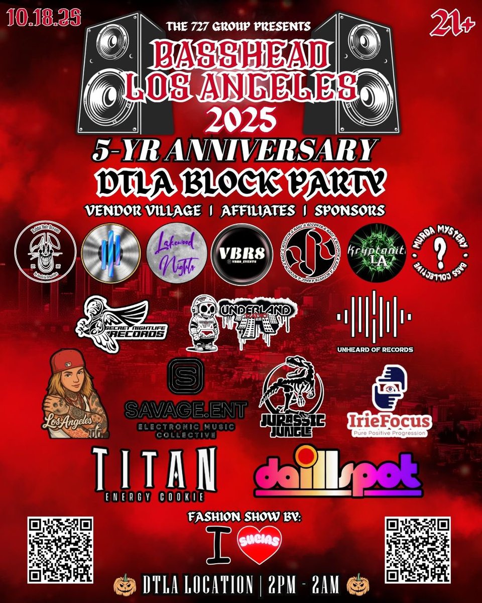 Rage_RecoverEnt's tweet photo. 5th Year Anniversary Bass Head LA 2025!!! https://t.co/CfTtPUj8LO