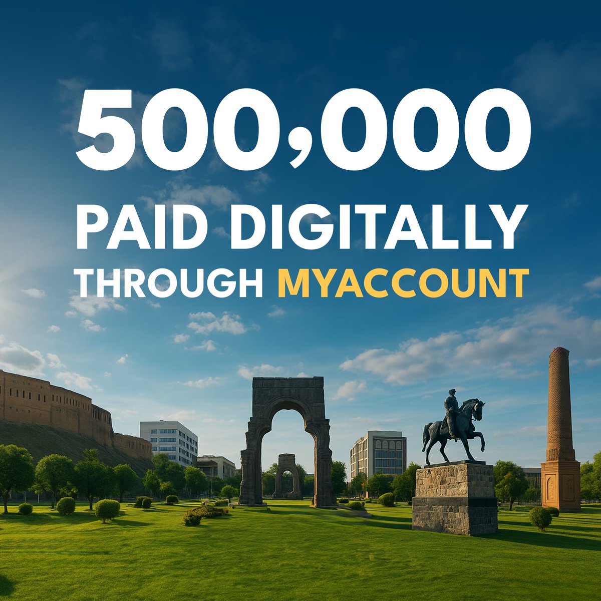 masrourbarzani's tweet photo. I'm pleased to see over half a million civil servants and pensioners now paid digitally through the KRG's MyAccount program.

MyAccount has tripled the bankable population, moved $3bn through the financial sector and improved access to credit for SMEs.
https://t.co/I174ENbu4M https://t.co/UtXt7cBRk1