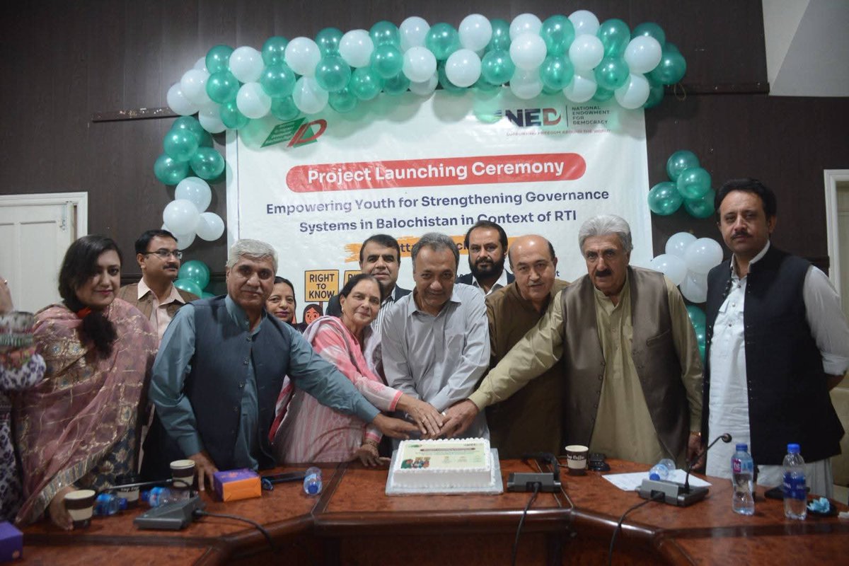 بلوچستان کے نوجوانوں کے لیے ایک نیا سنگِ میل!
<a href="/AidBalochistan/">AIDBalochistan</a> 
کو نیشنل اینڈومنٹ فار ڈیموکریسی کے تعاون سے رائٹ ٹو انفارمیشن پراجیکٹ کے آغاز پر مبارکباد۔ یہ قدم نوجوانوں کو بااختیار بنا کر بلوچستان کے روشن اور خوشحال مستقبل کی ضمانت ہے

#RightToInformation #YouthEmpowerment