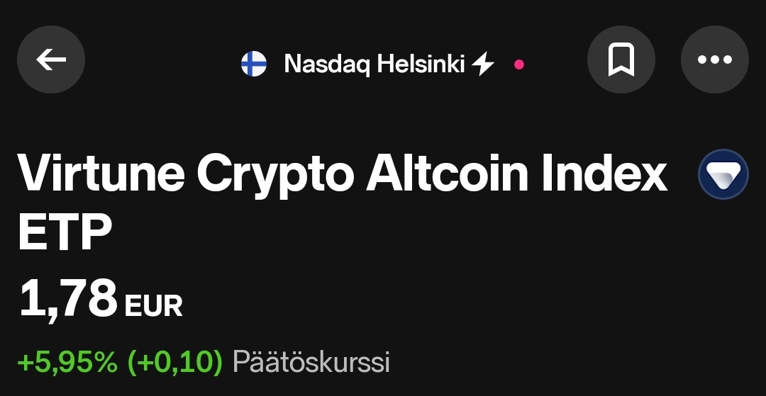 JukkaLepikko's tweet photo. Mainos @VirtuneAB 

Todellinen krypto-ETF-syksy tulossa! 🍂🚀

Lokakuussa odotetaan useita ratkaisuja kryptovaluuttoihin liittyvistä ETF-hakemuksista Yhdysvalloissa. Bloombergin mukaan todennäköisyydet hyväksynnälle ovat erittäin korkeita useiden altcoinien kohdalla:

📅 2.10 – Litecoin ETF, ~90 % hyväksynnän todennäköisyys
📅 10.10 – Solana ETF, ~95 %
📅 17.10 – XRP ETF, ~95 %
📅 23.10 – Cardano ETF, ~90 %
Miksi tämä on merkittävää?
ETF:t tekevät kryptosijoittamisesta helpompaa suurille instituutioille ja perinteisille sijoittajille. Historiallisesti ETF-hyväksynnät ovat johtaneet pääomavirtojen kasvuun ja arvostusten nousuun. Ne tuovat myös lisää legitimiteettiä koko kryptomarkkinalle.
Lokakuusta voi siis tulla se kuukausi, jolloin suuret altcoinit – ei vain Bitcoin ja Ethereum – alkavat houkutella merkittävästi pääomaa. Tarkkaa lopputulosta ei vielä tiedetä, mutta tapahtumat tulevat varmasti olemaan jännittäviä seurata!

⚠️ Disclaimer

Virtune AB (publ) on Ruotsin finanssivalvonnan rekisteröimä rahoituslaitos, jonka kryptotuotteet on listattu Helsingin pörssiin (Nasdaq Helsinki).

Tämä on kaupallinen yhteistyö Virtune AB:n kanssa. Huomaathan, että kryptovaluuttasijoituksiin liittyy korkea riski. Tässä esitetty ei ole eikä sitä tule käsittää sijoitussuositukseksi. Rahoitusvälineiden arvo voi nousta tai laskea. On olemassa riski, ettet saa sijoittamiasi varoja takaisin. Sijoitetun pääoman voi menettää kokonaan. Vastaat itse omista sijoituspäätöksistäsi. Lue esite, KID (Key Information Document) sekä lopulliset ehdot osoitteessa https://t.co/OuufFYFqx6.