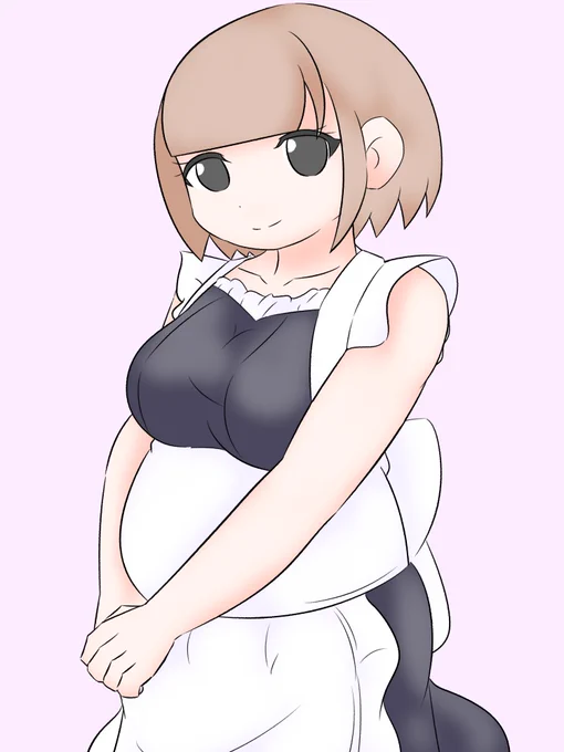 ぽちゃメイド #イラスト #オリキャライラスト