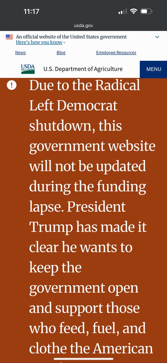 Rileyfallen1's tweet image. Screenshot from usda.org