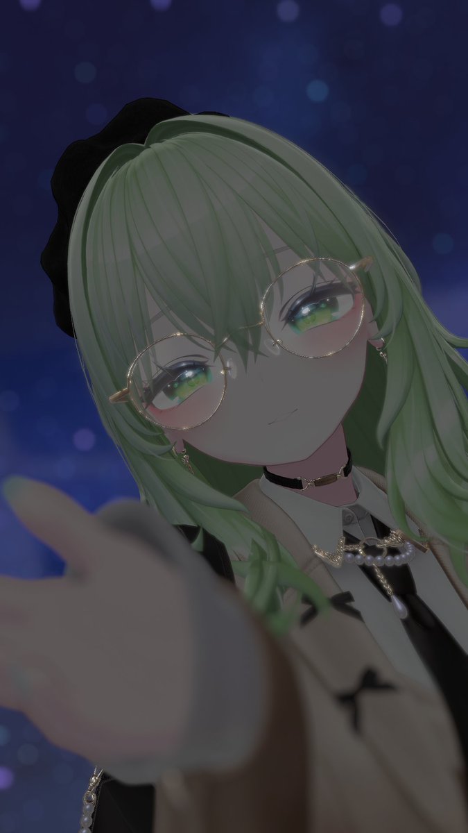 Silon_vrc's tweet image. おはしろん～
「綺麗な星空だね」
#Shinano3D #shinano_3d #VChat