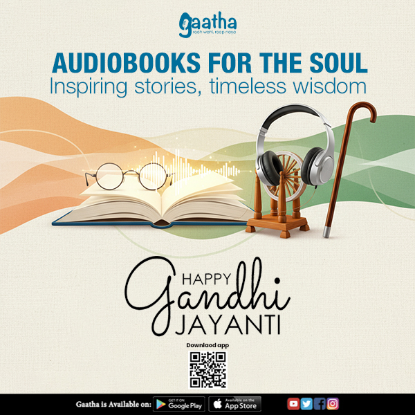 Gaatha12's tweet photo. Be the change that you wish to see in the world- Mahatma Gandhi
With Gaatha Audiobooks, experience inspiring tales &amp; soulful wisdom that echo the teachings of Bapu.

Download now: https://t.co/B9pplo7wZh
#GandhiJayanti #Gaatha #Audiobook https://t.co/Is9OYLzDk3