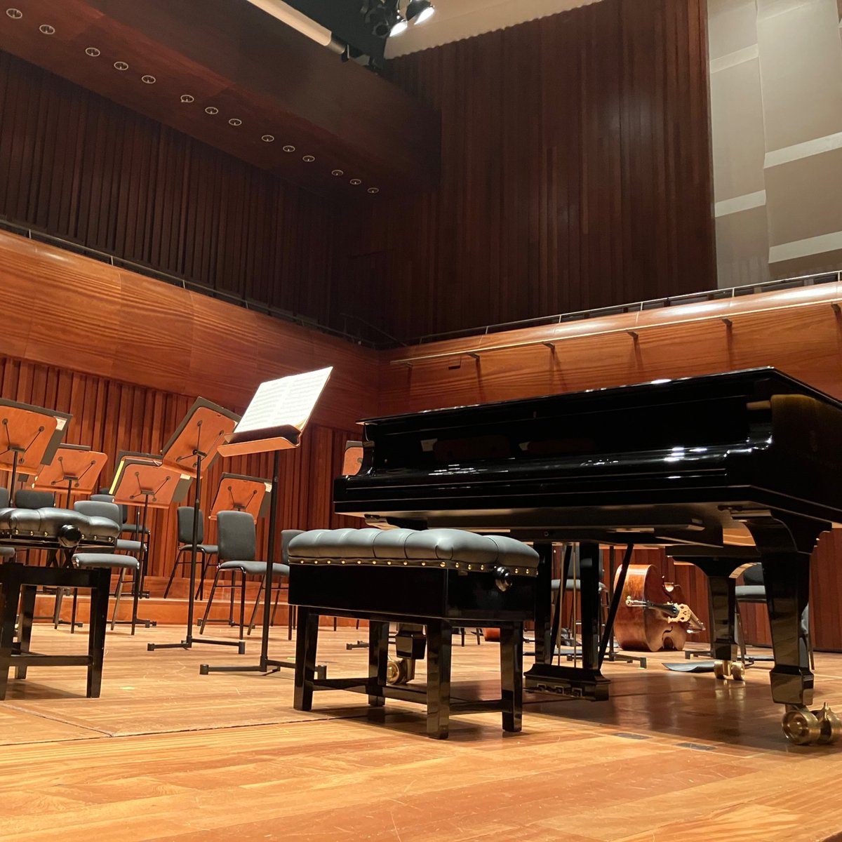 Waiting for Britten Sinfonia and Jeneba Kanneh-Mason at Milton Court Concert Hall.