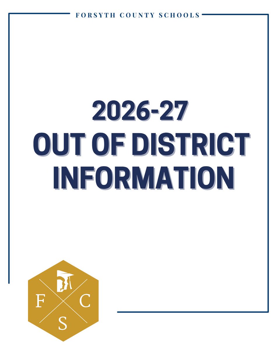 FCSchoolsGA's tweet photo. The Out of District application window for the 2026–2027 school year will open on Monday, October 13, 2025. To learn more about information about the application process, click here: https://t.co/cmJjIjCPxi https://t.co/mHg0bjcrEA