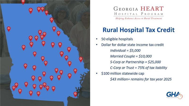 Georgia Chamber (@gachamber) on Twitter photo Caylee Noggle, President & CEO of <a href="/GaHospitalAssoc/">Georgia Hospital Association</a>, addressed today's #GCRPS25 attendees to highlight how Georgians can support rural hospitals through the <a href="/Georgia__HEART/">Georgia HEART</a> Hospital Program.
Through this program, individuals and businesses can direct state income taxes to Caylee Noggle, President & CEO of <a href="/GaHospitalAssoc/">Georgia Hospital Association</a>, addressed today's #GCRPS25 attendees to highlight how Georgians can support rural hospitals through the <a href="/Georgia__HEART/">Georgia HEART</a> Hospital Program.
Through this program, individuals and businesses can direct state income taxes to