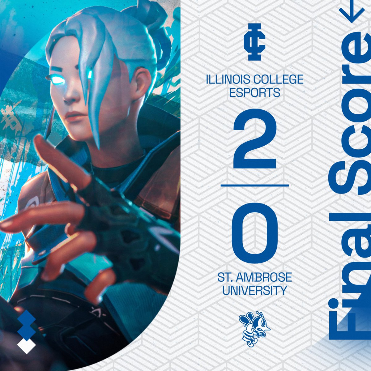 ILCollegeGG's tweet photo. Mixed results last night!
⚔️ SSBU drops 0-2 vs @Regents_eSports
🔥 Valorant takes a clean 2-0 over @SAU_Esports
#ICWIN https://t.co/Purai4vGNd