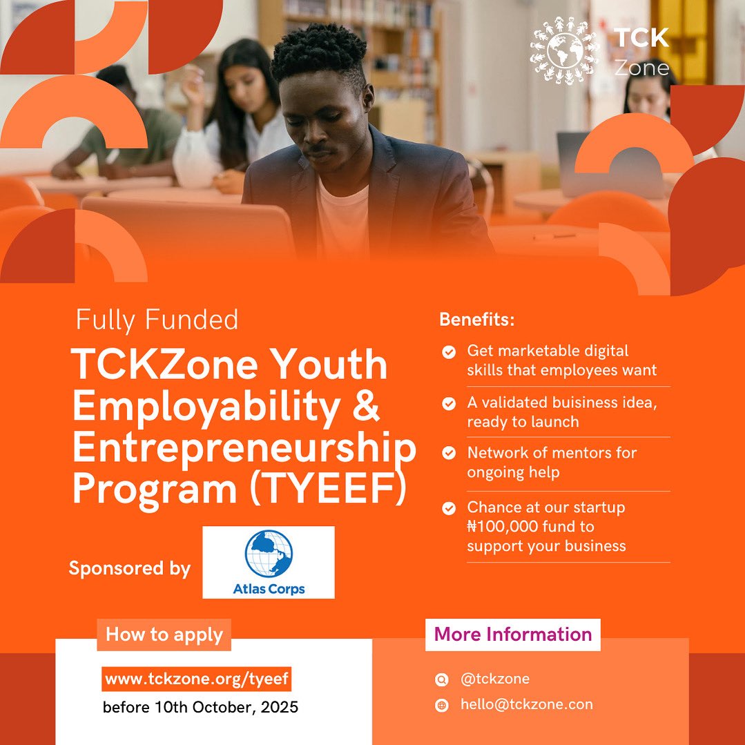 Today we are excited to launch the TYEEF (TCKZone Youth Employment &amp; Entrepreneurship Fellowship) Program implemented by <a href="/tckzone/">The Creative Kids Zone</a> with funding support from <a href="/atlascorps/">Atlas Corps</a> through the Virtual Leadership Institute program by <a href="/CulturalVistas/">Cultural Vistas</a>
