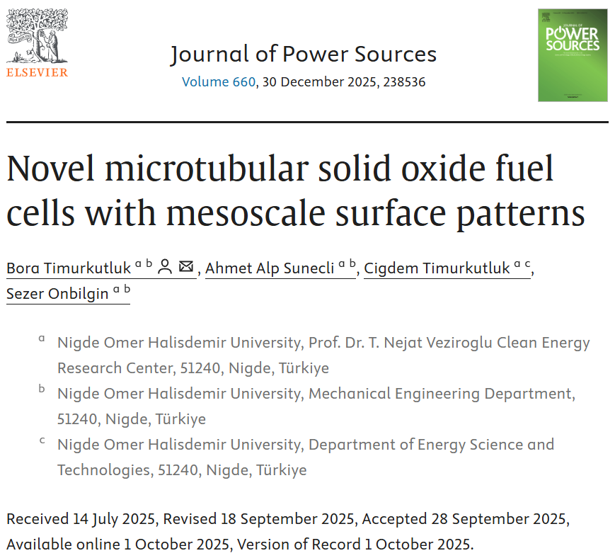 TeamDrV's tweet photo. "Novel microtubular solid oxide fuel cells with mesoscale surface patterns" başlıklı çalışmamız yayınlandı.👇🏻

https://t.co/mVYT1t0Zhr

@BTimurkutluk @DrHasanUslu @NOHUniversitesi https://t.co/6XvObRLl9J