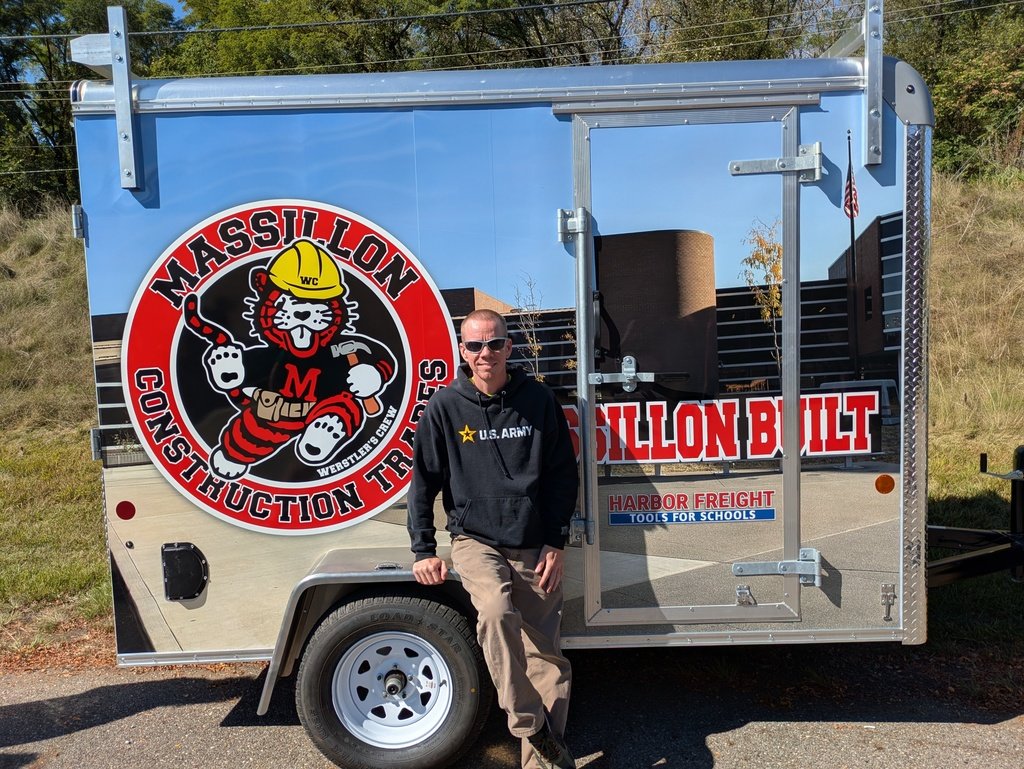 Massillon Built🛠️

Thanks to a generous Harbor Freight Tools for Schools community project grant, our WHS Construction class now has a wrapped trailer to haul supplies wherever they need them!