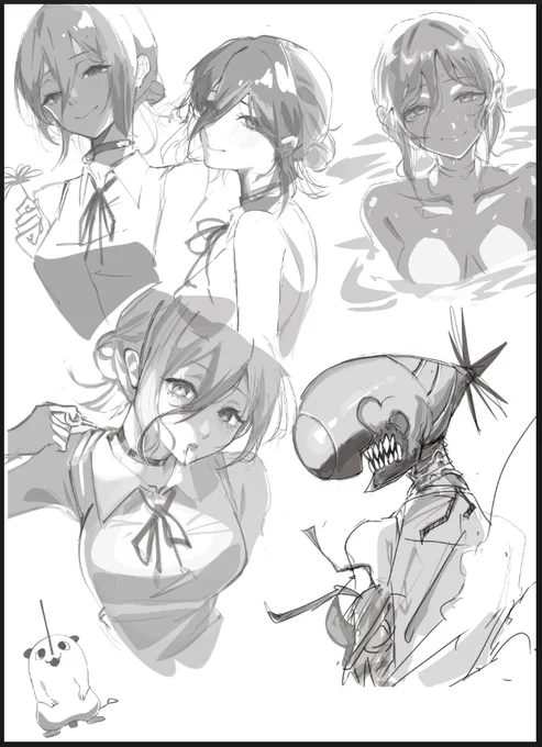 作業の合間にずっとJANEDOE聴きながら落書きしちゃってた 