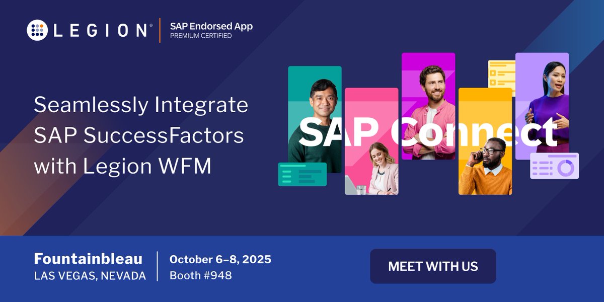 Legion’s AI-native platform maximizes labor efficiency and employee engagement in one unified experience by seamlessly integrating with SAP SuccessFactors. Let’s meet or stop by to see a demo and discuss how we can drive similar results for your team. legion.co/meet-us-at-sap…