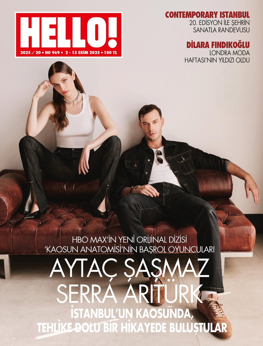 mydiziworld's tweet image. #SerraArıtürk and #AytaçŞaşmaz on the cover of HELLO! Magazine’s latest issue ✨
The duo headline HBO Max’s new original series Kaosun Anatomisi. 🔥

#HELLOMagazine #KaosunAnatomisi