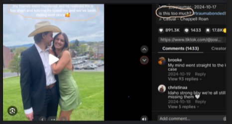 This pic was posted by #JosieLauteren 2 hours AFTER she found out 2 of her best friends were murdered..were they still at the crime scene? But hey..congrats Josie at least you found love after your BFF murders 🥰❤️