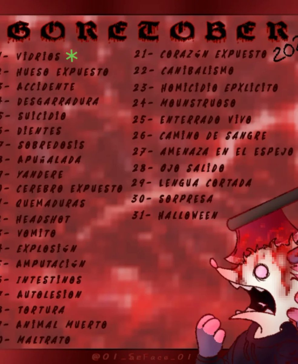 #goretober #Inktober2025 #cringetober2025 #arte #Oc #octoberArt #goreArt