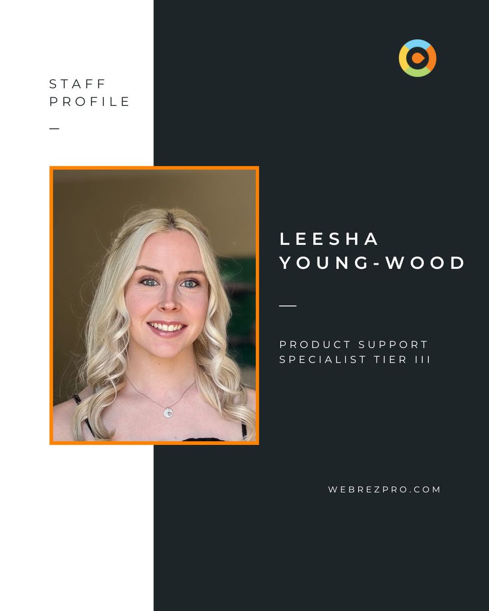 WebRezPro's tweet image. Leesha applies her hospitality experience and tech savvy as a @WebRezPro product support specialist. Before joining the team, she even used WebRezPro from the client side—so she knows what it’s like to be on both ends of a support call. #WebRezProTeam #CloudPMS