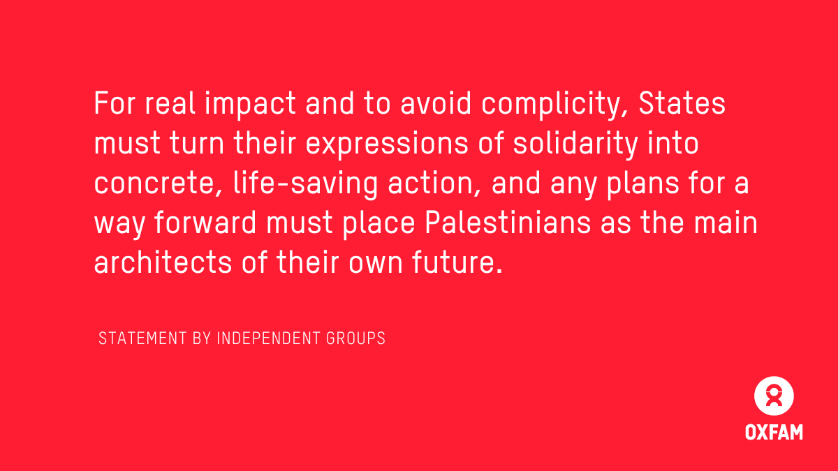 newsfromoxfam's tweet photo. 🔴PRESS RELEASE: #Palestine recognition must come with action: to save lives,  States must stop Israel’s crimes and ensure Palestinian agency.

Full statement 👉🏾https://t.co/2EHduJJHNU https://t.co/h7A77fMAmC