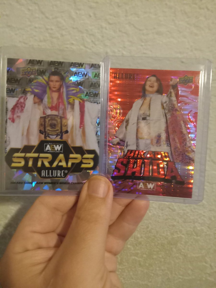 gr8nutz's tweet photo. Got these awesome @shidahikaru cards in the mail today that I got on Whatnot.  #aew https://t.co/bTHOTG28hv