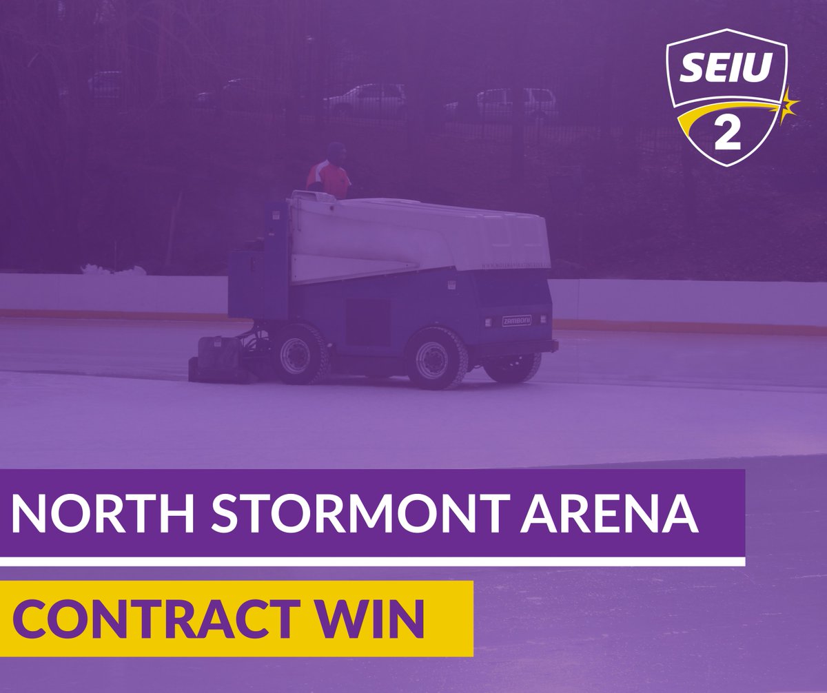 Our small and mighty team of arena workers in North Stormont have secured fairer wages!

“I am very happy we won the wage increase in our Union contract. It is going to make it easier for us to afford essentials.” - Murray, Zamboni Driver

#StrongerTogether #UnionsForAll