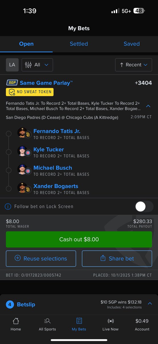 Firstmindabets's tweet photo. Padres Vs Cubs #Gambling𝕏 #MLBPlayoffs https://t.co/2sKhFApZjx