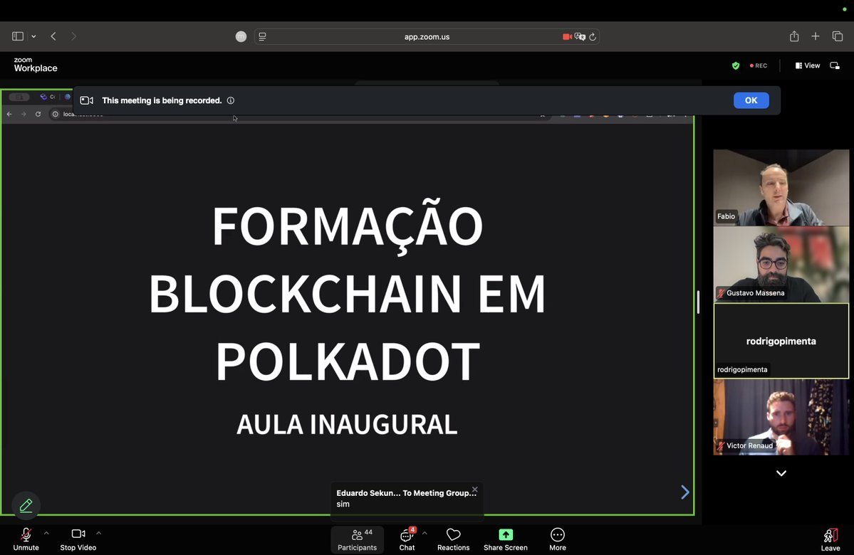 SunsetLabsBD's tweet image. ✨ Official: The @Polkadot 2025 Blockchain Training Program from @SunsetLabsBD has started!

📚 4 months (+112 hours) of in-person classes + technical and business mentoring;

🎯 Objective: to develop top talent and position Brazil as a global benchmark in Web3.

@BillLaboon…