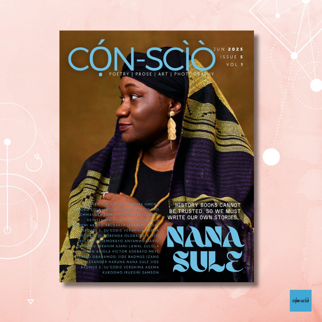 consciomag's tweet photo. Get free copies of our last two issues:

CỌ́N-SCÌÒ MAGAZINE: ‘EXSOLVO’ [ISSUE 4, VOL. 2 | DEC, 2024] https://t.co/E7tdtQ7oTi 

CỌ́N-SCÌÒ MAGAZINE: ‘BREATHE’ [ISSUE 5, VOL. 1 | JUN, 2025] https://t.co/gehEo4M6KB https://t.co/lh5E1aBZfd