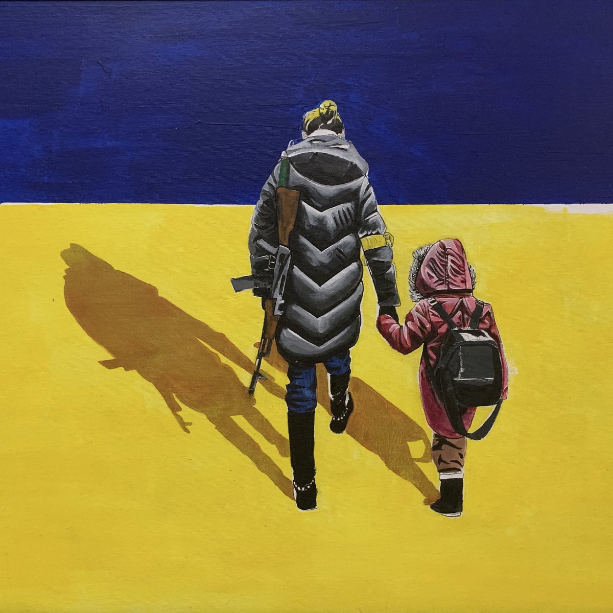 GeorgeArtwell's tweet photo. These are two pieces I painted as #ArtInProtest #ArteParaLuchar #NAFO https://t.co/H6aD1zBm0M