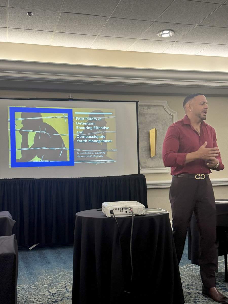 David Nunez presenting on his Four Pillars of Detention at our #NPJS2025NationalSymposium