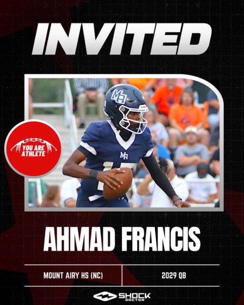 Thanks <a href="/youareathlete/">You Are Athlete</a> for the invite !! <a href="/GraniteBearsFB/">Mount Airy Football</a>