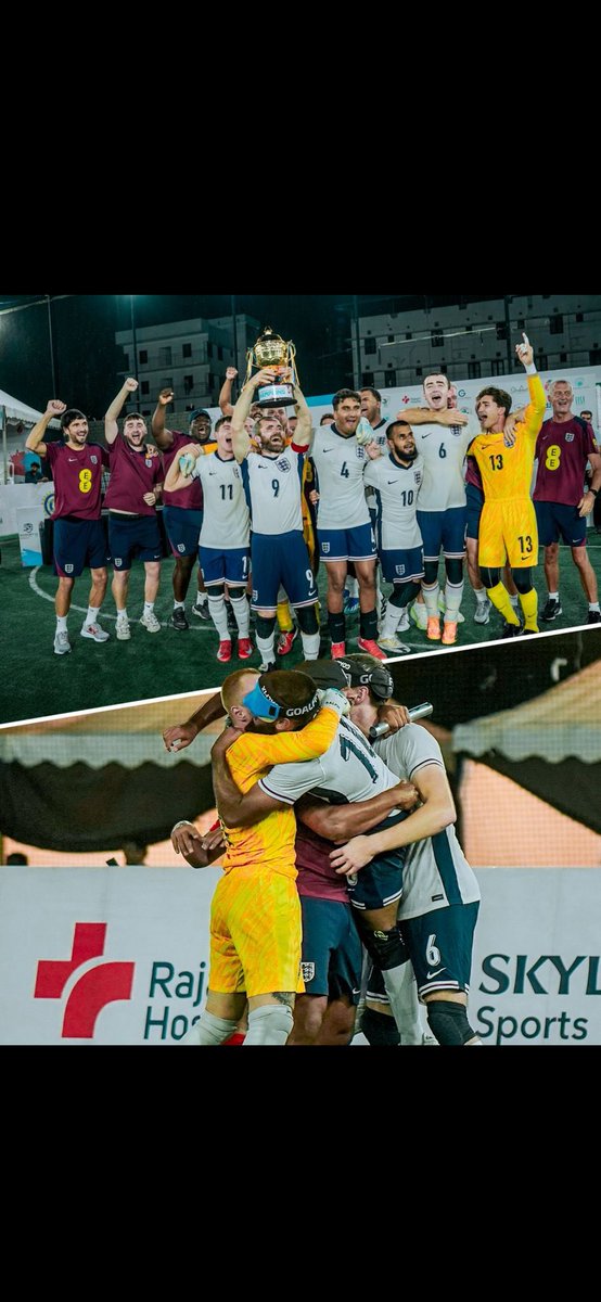 Rainbow blind football tweet media