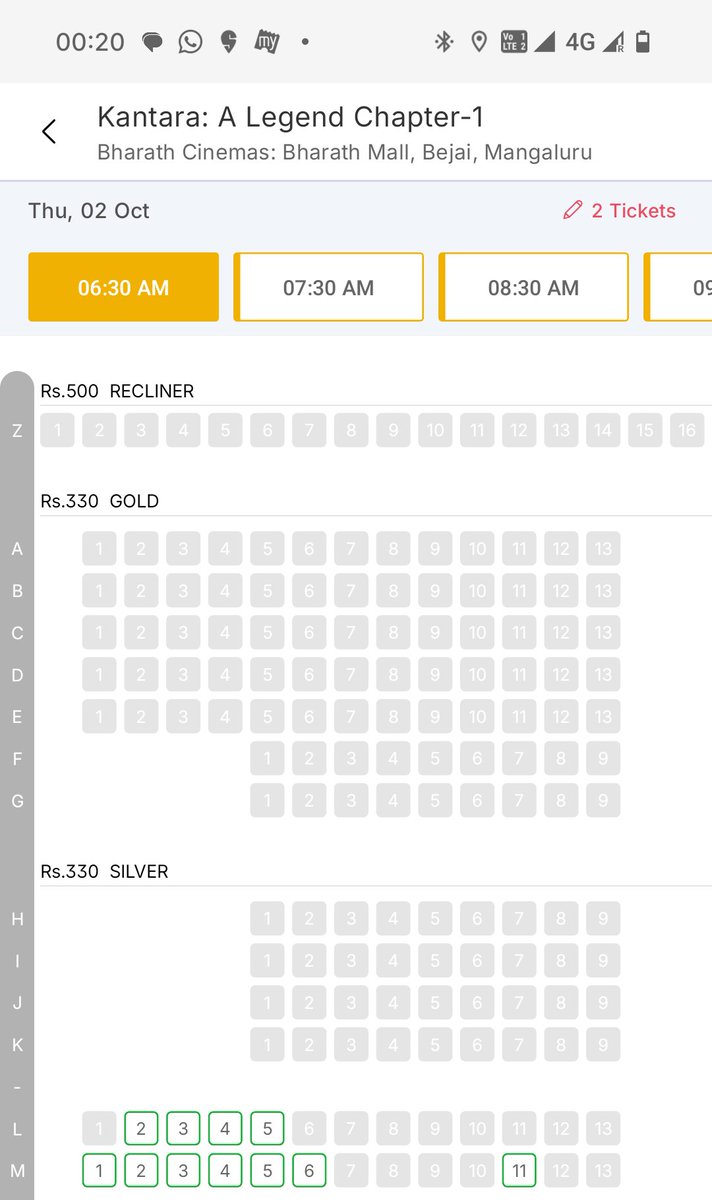 6:30 AM show of #Kantara in Mangalore is almost houseful😲 

The craze is unreal-never seen anything like this before! 🔥 #Kantara2