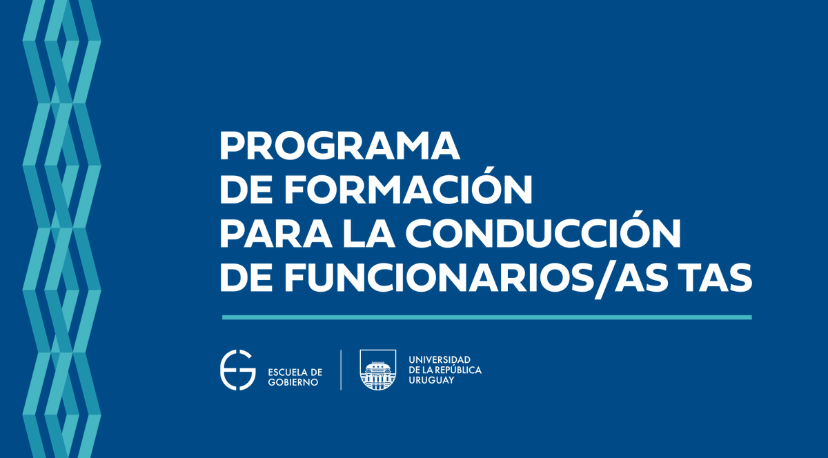 🏦Primera edición del Programa de Formación para la Conducción de Funcionarios/as TAS.

🗓️Su presentación será el miércoles 8 de octubre a las 9 hs en la Comisión Sectorial de la Escuela de Gobierno.

🔎Conocé la propuesta formativa: bit.ly/3WgUzPE