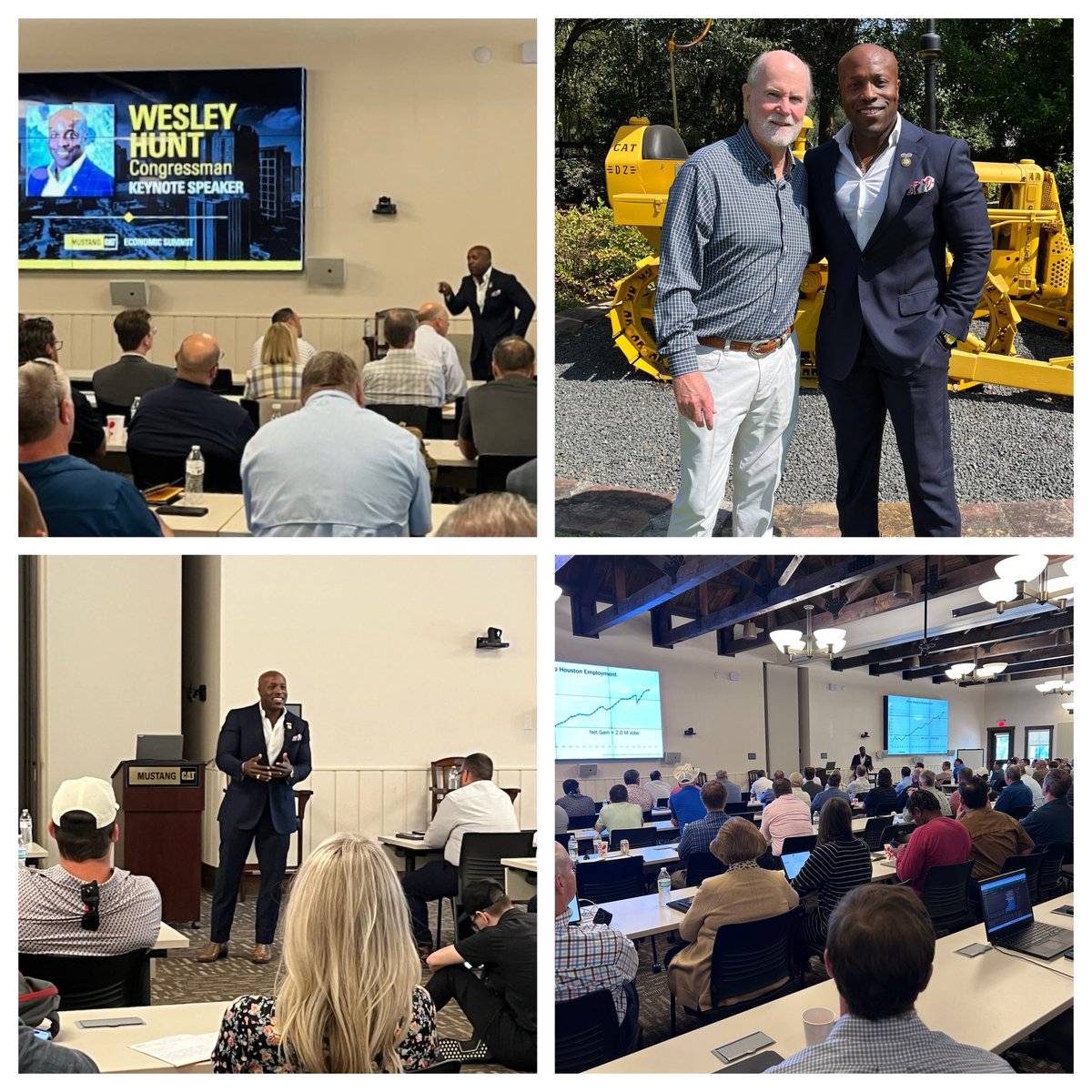 RepWPH's tweet image. Congressman Wesley Hunt was honored to speak today at the Mustang Cat Economic Summit.

At the summit, Rep. Hunt addressed the importance of infrastructure, reducing federal waste, and strengthening Houston’s energy industry.

As the Energy Congressman of the World, he remains…