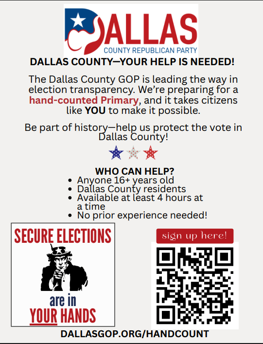 MLindellOffense's tweet image. HUGE news! Dallas County is the largest county in our country to officially move to paper ballot, hand-counted elections—all made possible by @AllenWest, Dee Holley, &amp;amp; the Dallas GOP! The Lindell Offense Fund is proud to be working side-by-side with this courageous team to