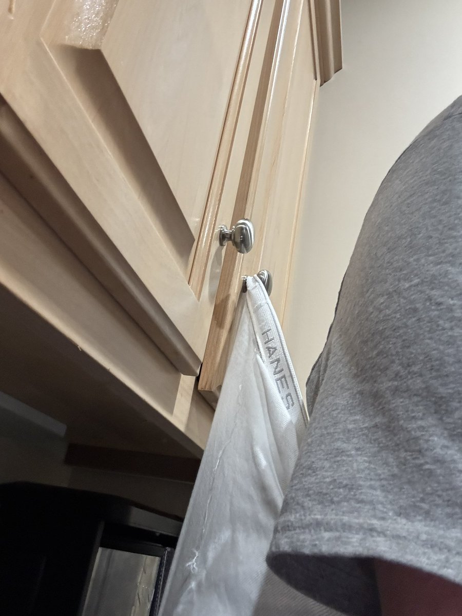 Look at this sorry ass loser. Hung him up on the kitchen cabinet for wedgie Wednesday ✨️☺️ wanna be next? Send the dm fee for your first wedgie! We'll get the sessions started
