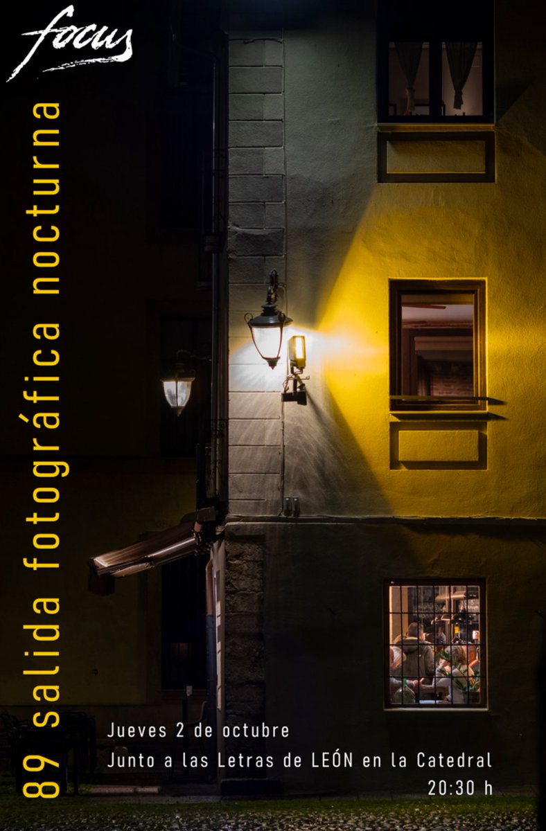 89 salida fotográfica nocturna.
Jueves día 2  de octubre 20:30 h
El punto de encuentro serán las letras de LEÓN que hay en la plaza de la Catedral a las 20:30 h. #leonesp  #photography #photos #fotografia #instagram #instalike #instagrammers #instagood #photooftheday #picoftheday