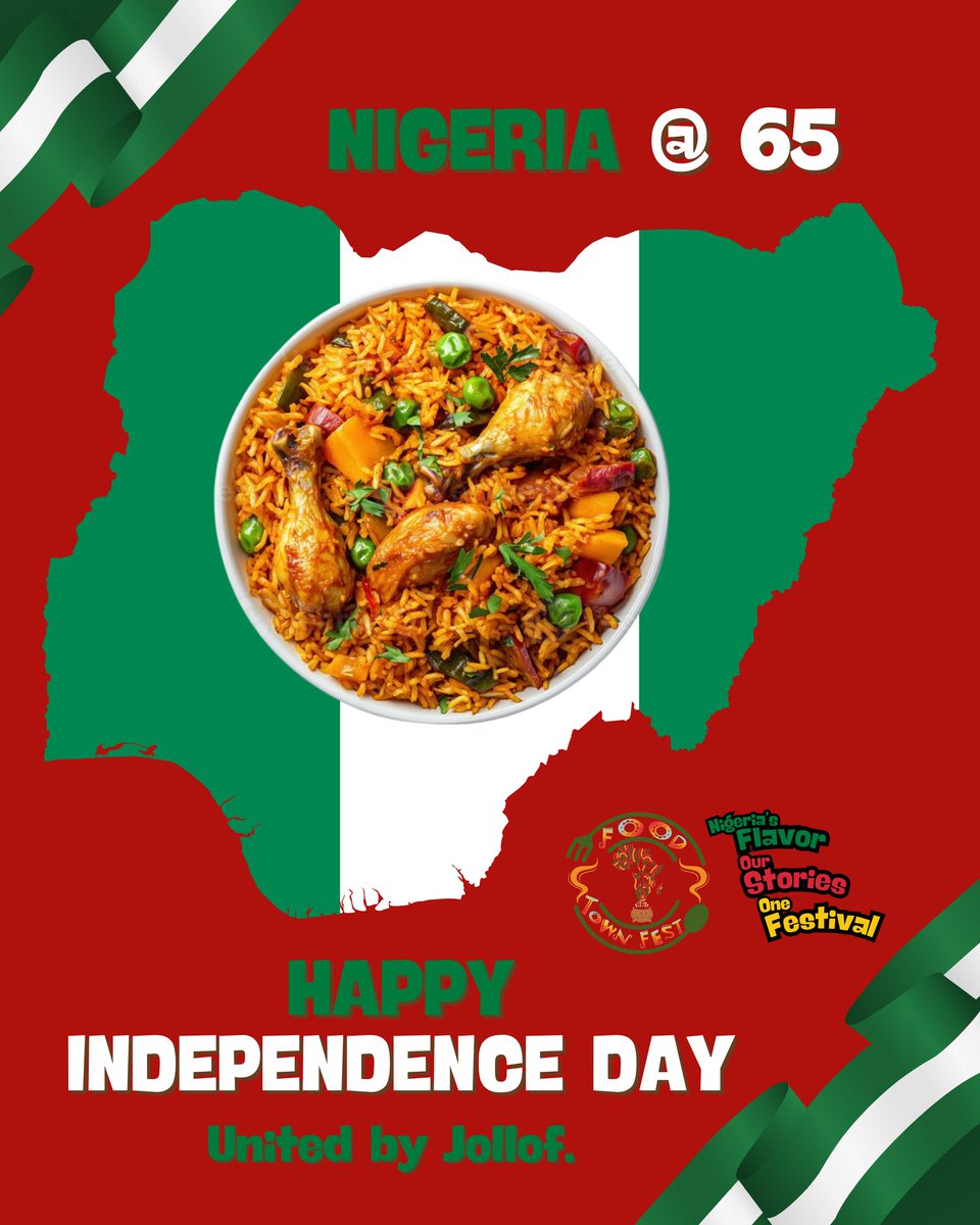 FoodtownFest's tweet image. Like pepper in a pot, our struggles have shaped us. Like spice in a meal, our joy has sustained us. Today, Foodtown joins millions of voices to honor Nigeria’s 65th Independence, a story of resilience, unity, and growth.