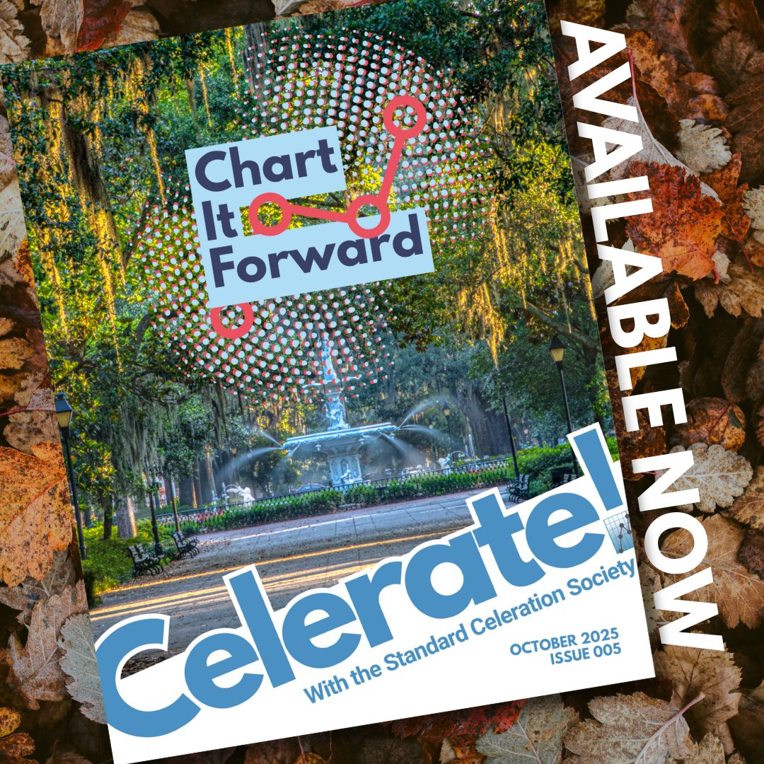 🍁 Fall foliage, fall reading! A new issue of Celerate! is here. Inside: key dates, first-time attendee voices, &amp; a peek at this year’s theme... Chart It Forward.
Read now → drive.google.com/file/d/1sqkHYe…