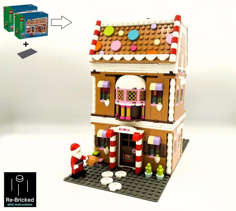 Gingerbread House Modular Alternate build of 2x40809 by <a href="/PaulPettifor/">Re-Bricked</a> #LEGO reb.li/m/236945?spot=…