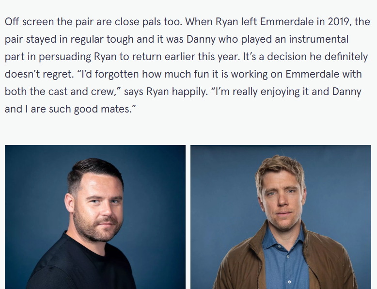 polingirl's tweet photo. "danny and i are such good mates" oh dryan i love you so much #robron https://t.co/28BGycZnIT