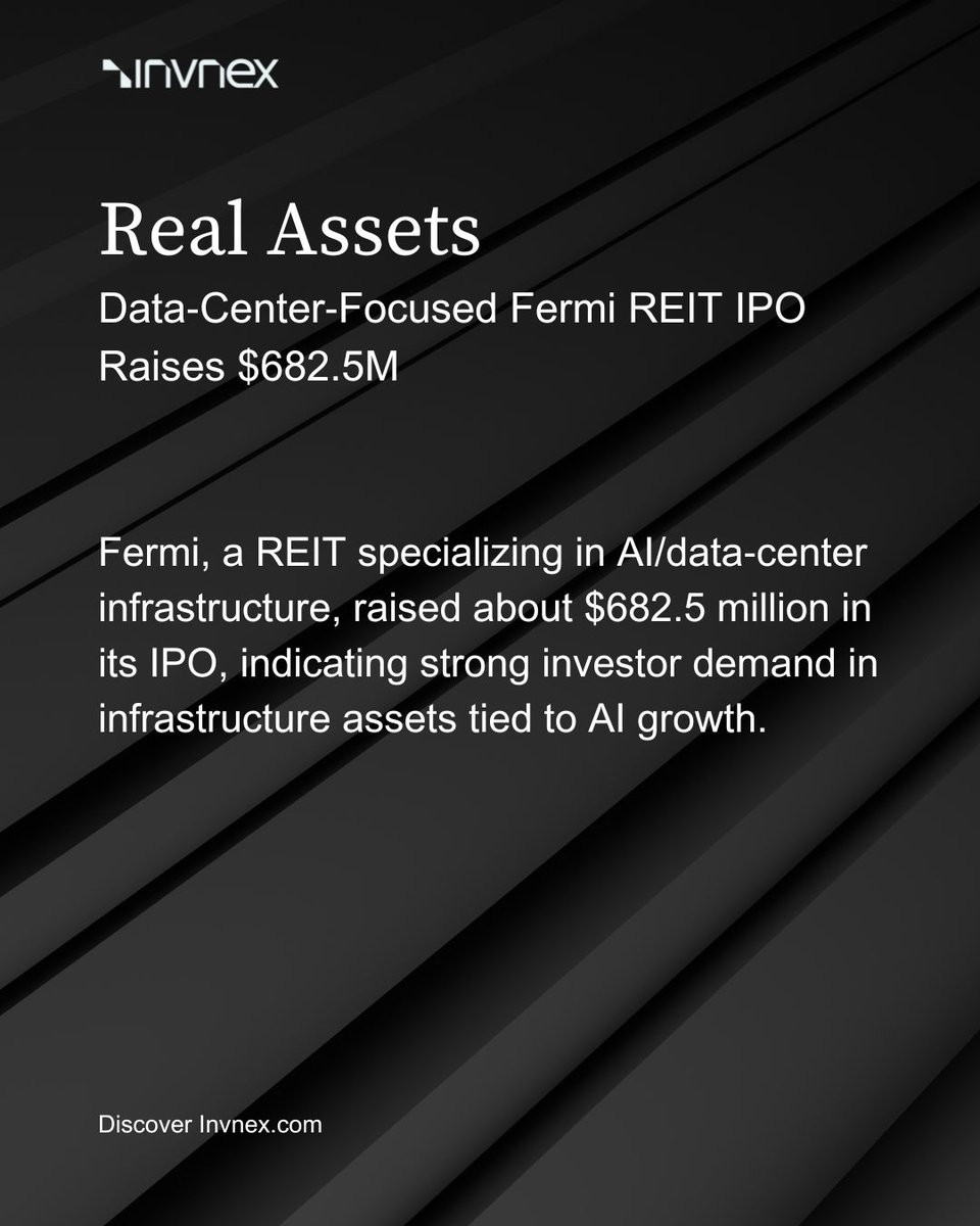 The #Invnex Private Market Pulse for October is now out.

In this edition:
- Electronic Arts (EA) to Go Private in $55B LBO
- Nuveen Teams with Temasek &amp; Hunter Point
- Sempra Sells Stake to KKR &amp; CPP
- Data‑Center‑Focused Fermi REIT IPO Raises $682.5M