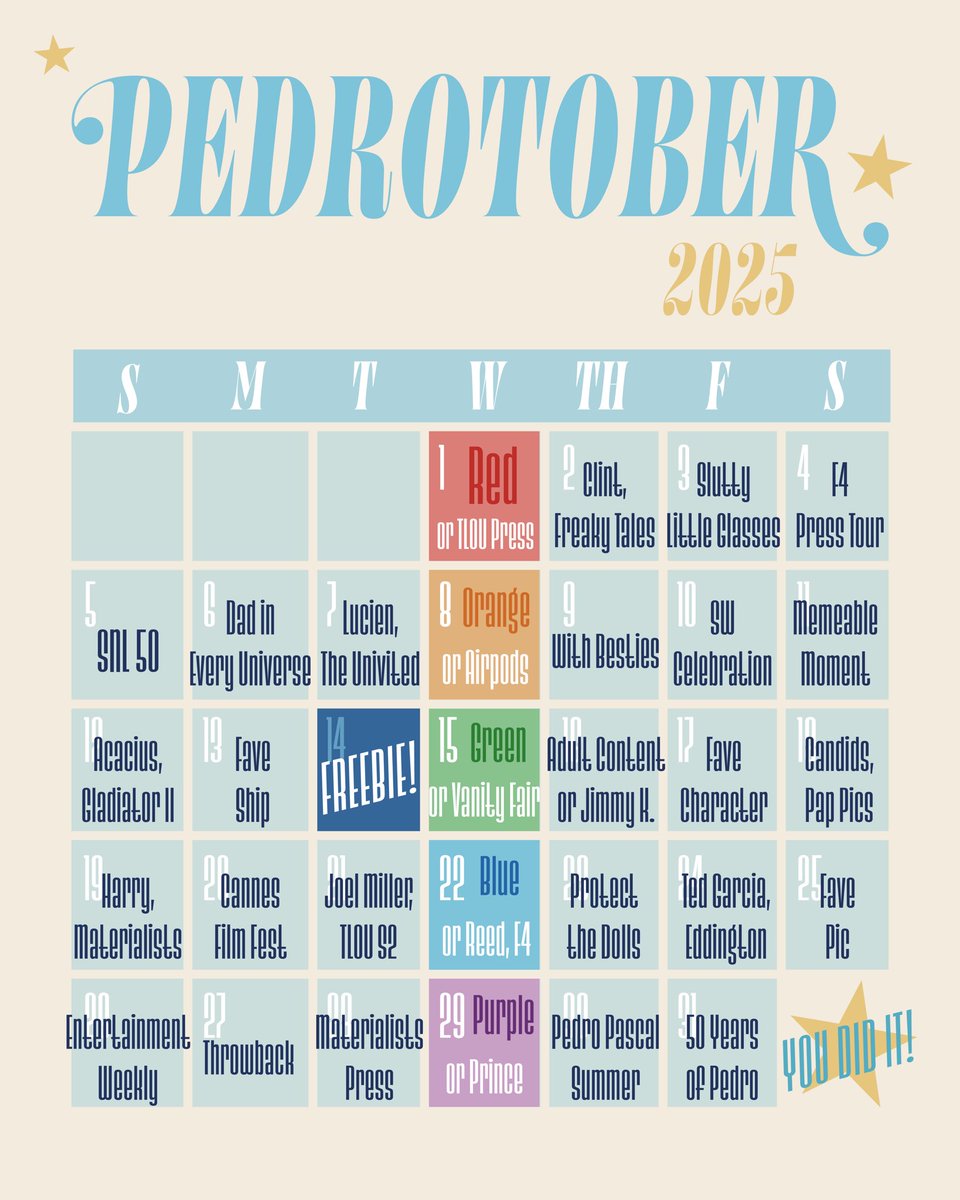 #pedrotober2025 day 1: Red/TLOU press ❤️🍄🍄‍🟫👅
Starting off with a bang or…. clicker noises. 
#pedropascal #thelastofus #gouache #pedrotober