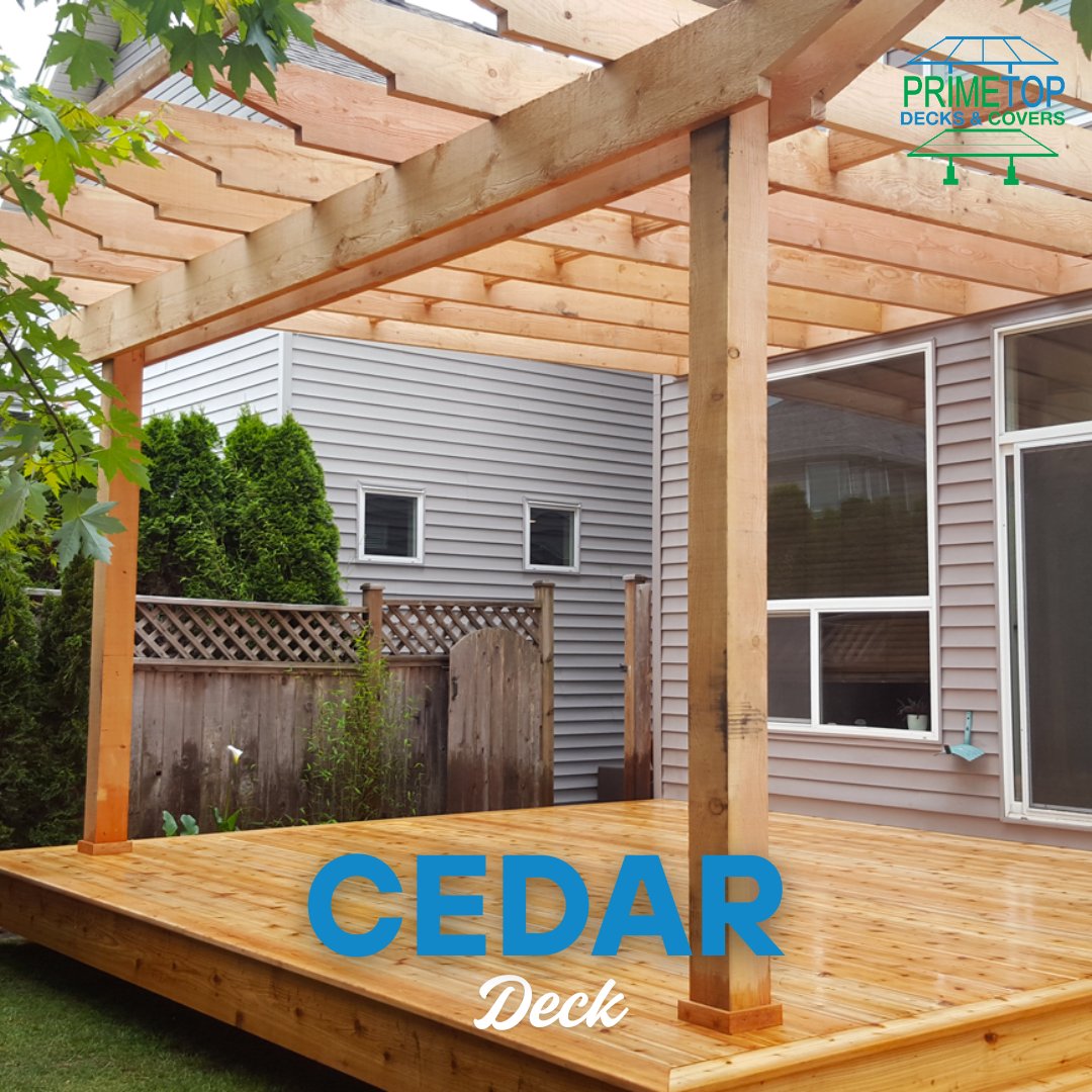 PrimetopC's tweet photo. 3 deck looks. 3 unique perks.
🌲 Cedar = timeless natural charm
🛡️ Vinyl Membrane = waterproof + easy care
♻️ Composite = durable + eco-friendly
Which one’s your style? #DeckDesign https://t.co/CA99zeuf4j