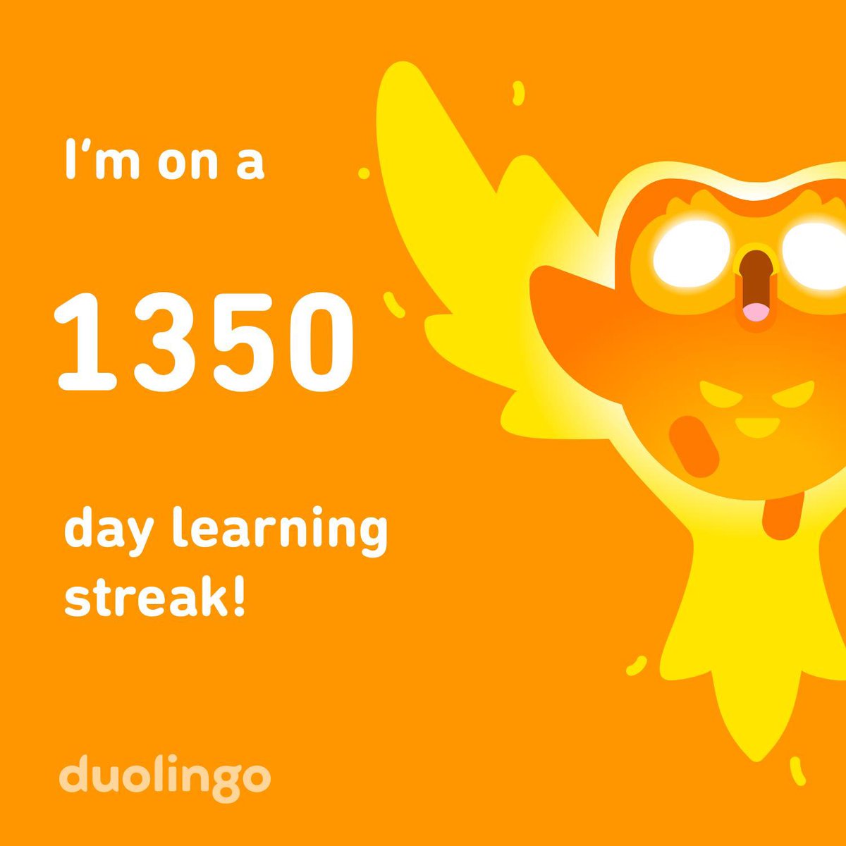 delplero1's tweet image. 1350 days language learning streak

Racha de 1350 días de aprendizaje de idiomas 

Serie di 1350 giorni di apprendimento delle lingue

#duolingo #allLifeLearner
