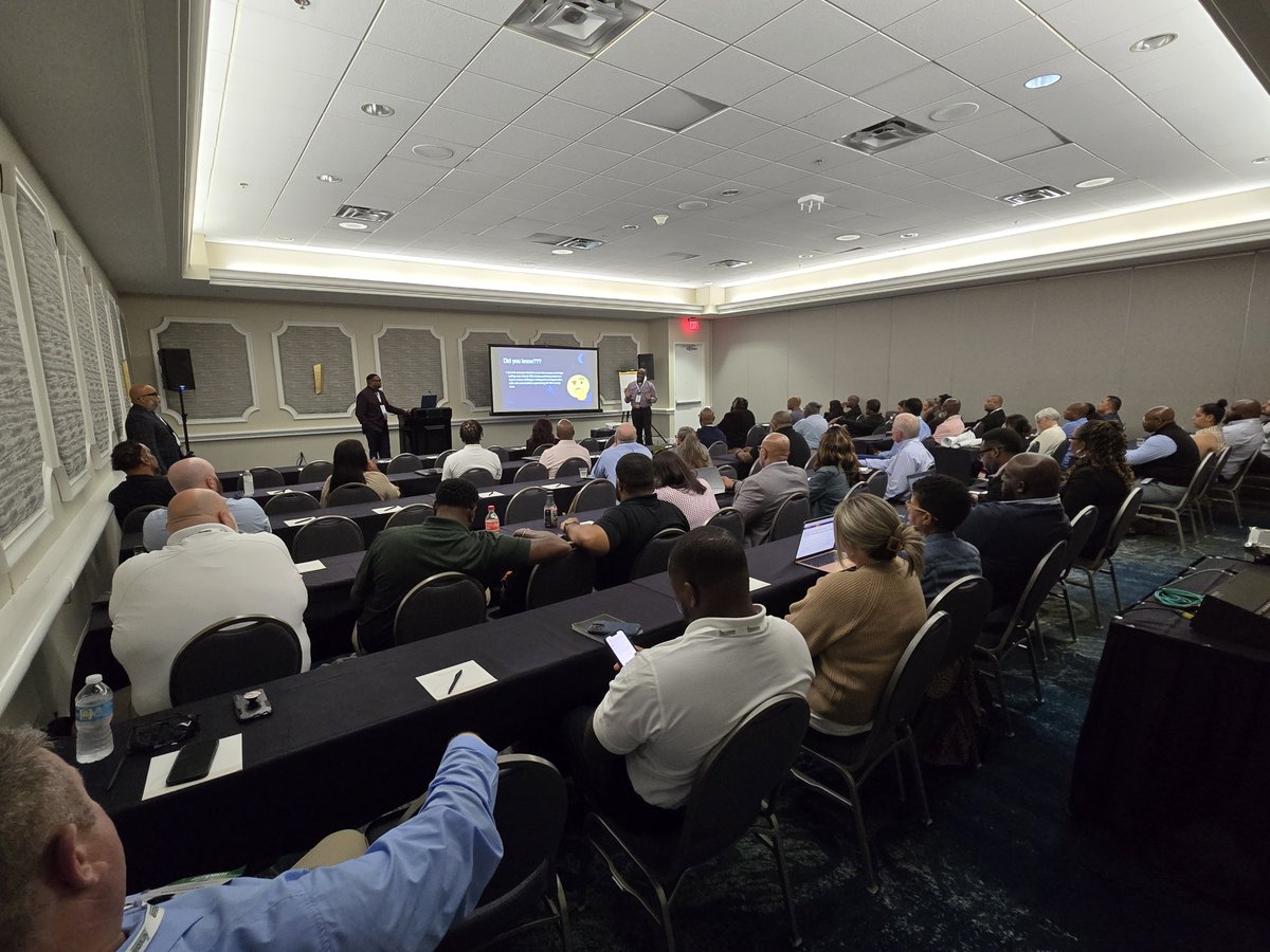 Mark Hamlett, Richard Gentry, and Willie Fullilove lead this tremendous group in their breakout session, "What's Going On: Retention in Detention" at the #NPJS2025NationalSymposium