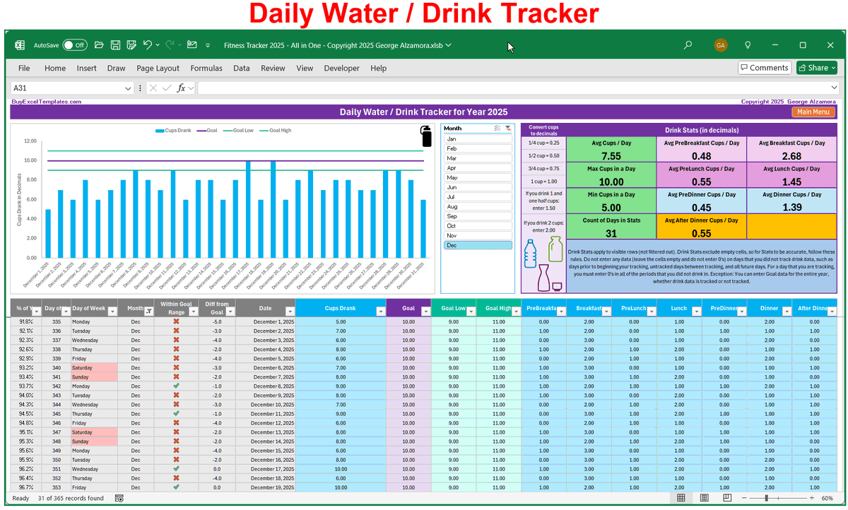 TemplatesExcel's tweet photo. 🫗Water Tracker Spreadsheet Template
🛒👉🏼https://t.co/fXanupk8Kx

🟣Hydration App
🟣Daily Water Intake Tracker
🟣Set Daily Liquid Consumption Goals
🟣Track cups per day drank
🟣Stay hydrated

#hydration #HydrationGoals  #drinkingwater #DailyWaterIntake #spreadsheets #stayhydrated https://t.co/j3AWxkcuc8