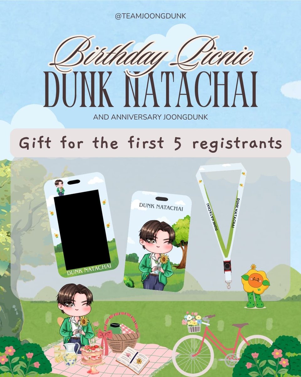 D-4

Giveaway preview for birthday picnic  DUNKNATACHAI by @.windyawati516 

see you on october 5th let's celebrate dunk's birthday indonesia fans♥️♥️

Custom Product by <a href="/thuukthuukstuff/">Thuuk-Thuuk Stuffs</a>
Art by dew <a href="/d_flashz/">Dewww</a>

#SunlitMomentsWithDunk
#GoldenHoursWithDUNK
#DUNK25thBirthday