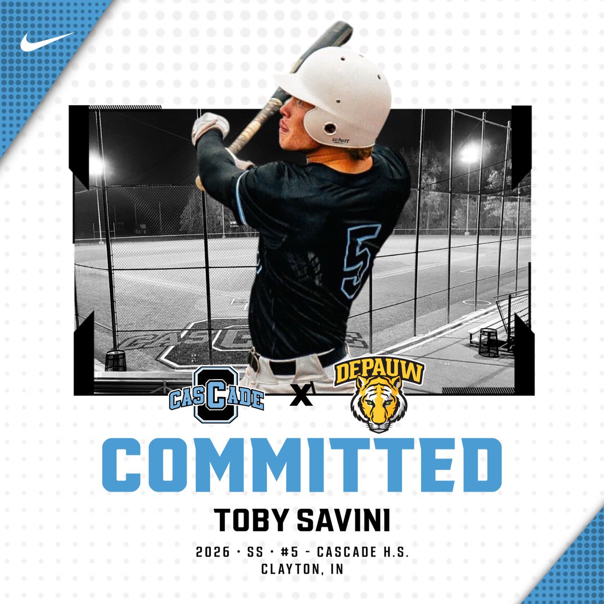 CadetBsbl's tweet image. Congratulations to SR Toby Savini on his commitment to @DePauwU and @DePauwBaseball! #CollegeCadeMen