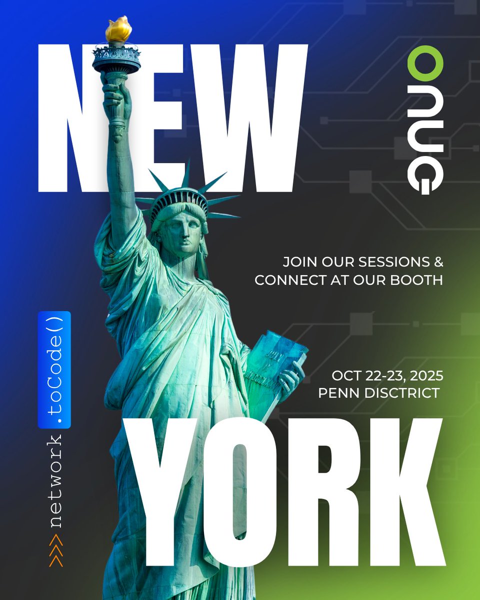 networktocode's tweet image. ✨ The countdown is on—@ONUG_'s #AINetworkingSummit is almost here in NYC, and NTC is ready to represent our home turf!
If you’re attending, don’t miss your chance to connect with the NTC team at our booth and dive into our sessions and workshops!
hubs.ly/Q03LMY-40